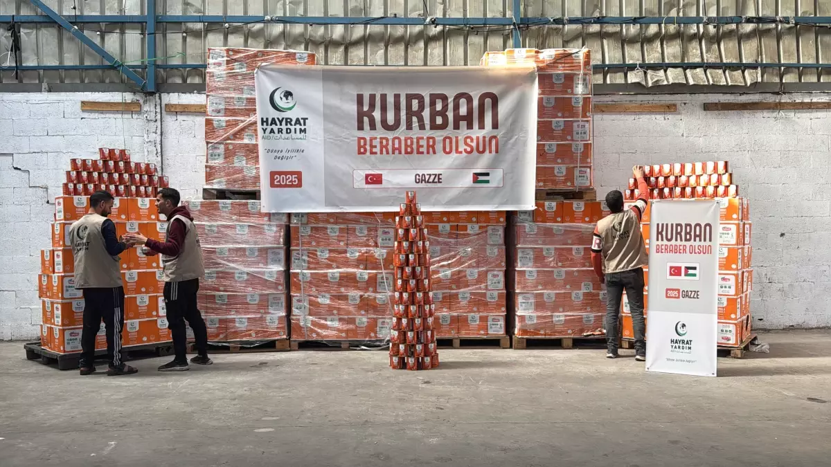Gazze'ye 12 Bin Hisselik Kurban Konservesi Ulaştırıldı