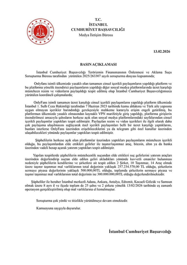 OnlyFans operation! 16 people were detained, 2 companies were seized