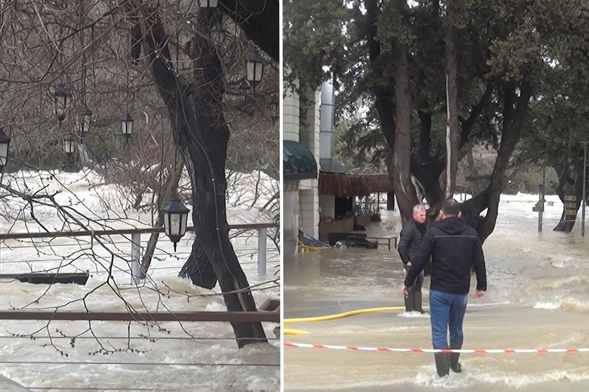 Sağanak vurdu, Manavgat Şelalesi ortadan kayboldu
