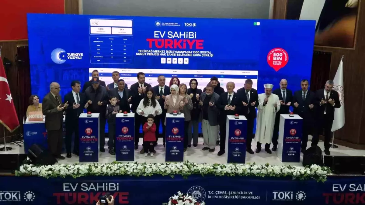 Tekirdağ'da 6 bin 865 konutun hak sahipleri belirlendi