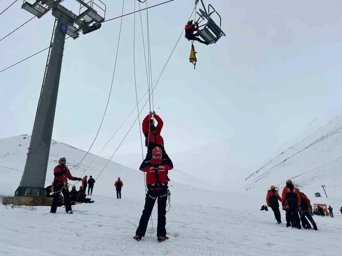 Van'da nefes kesen çığ tatbikatı gerçeği aratmadı