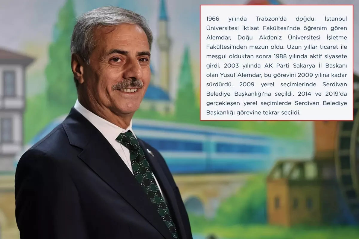 Yusuf Alemdar'ın biyografisindeki bilgiye üniversiteden yalanlama: Bizden mezun olmadı