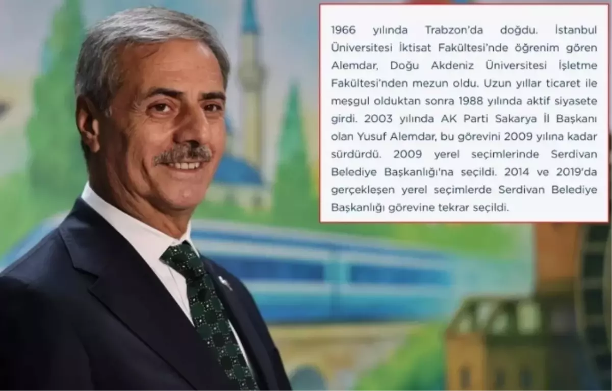 Yusuf Alemdar'ın diploması yok mu, Adapazarı Belediye Başkanı Yusuf Alemdar ne mezunu?