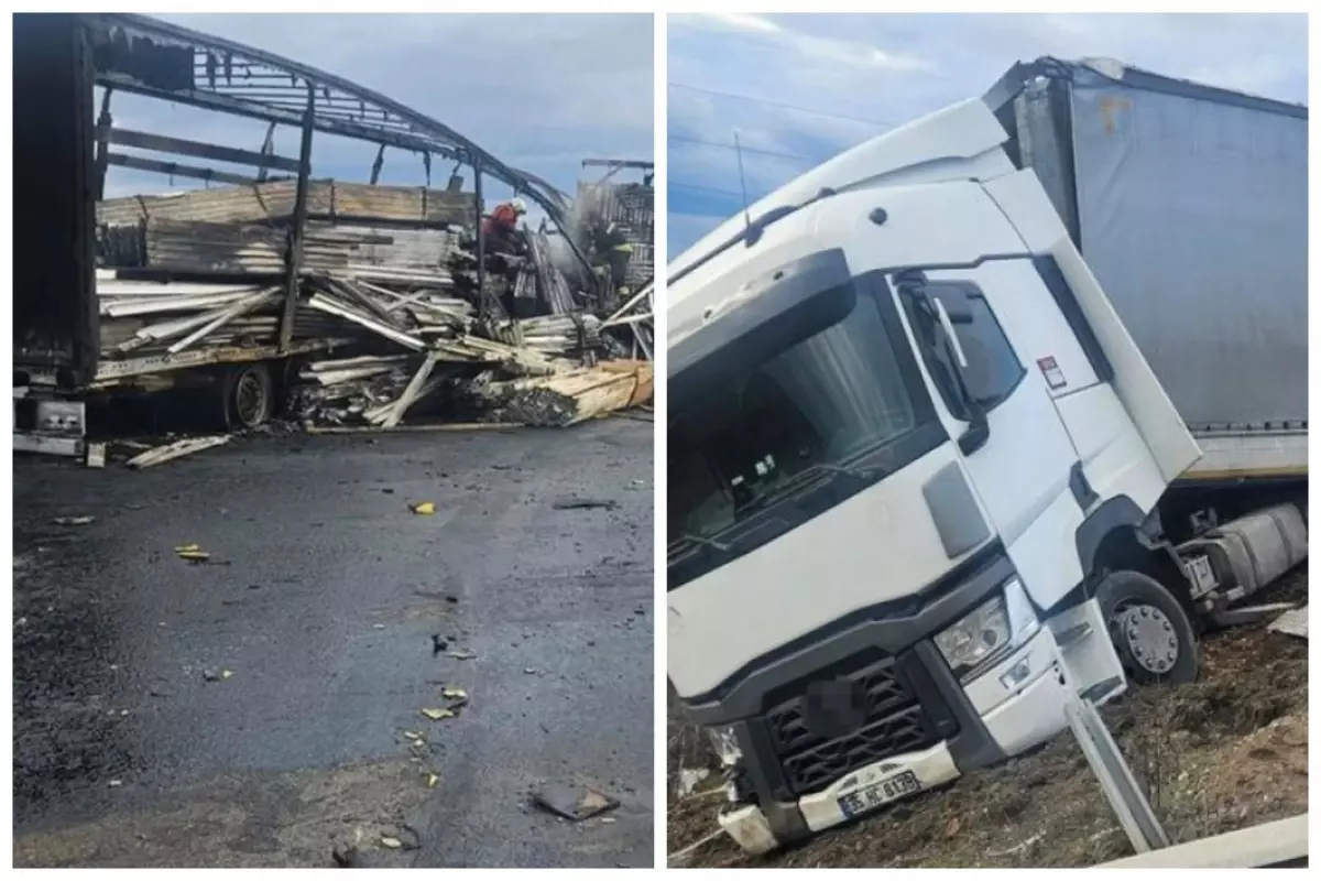 Komşuda korkunç kaza! İki Türk şoför feci şekilde can verdi