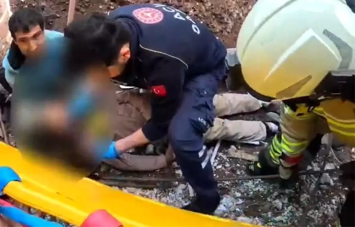 İnşaatta başına demir saplanan işçi ağır yaralandı