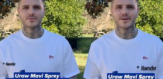 14 Milyon takipçili Icardi'nin paylaşımı gündem oldu: Viral 'Mavi Sprey'nin arkasında Türk markası var
