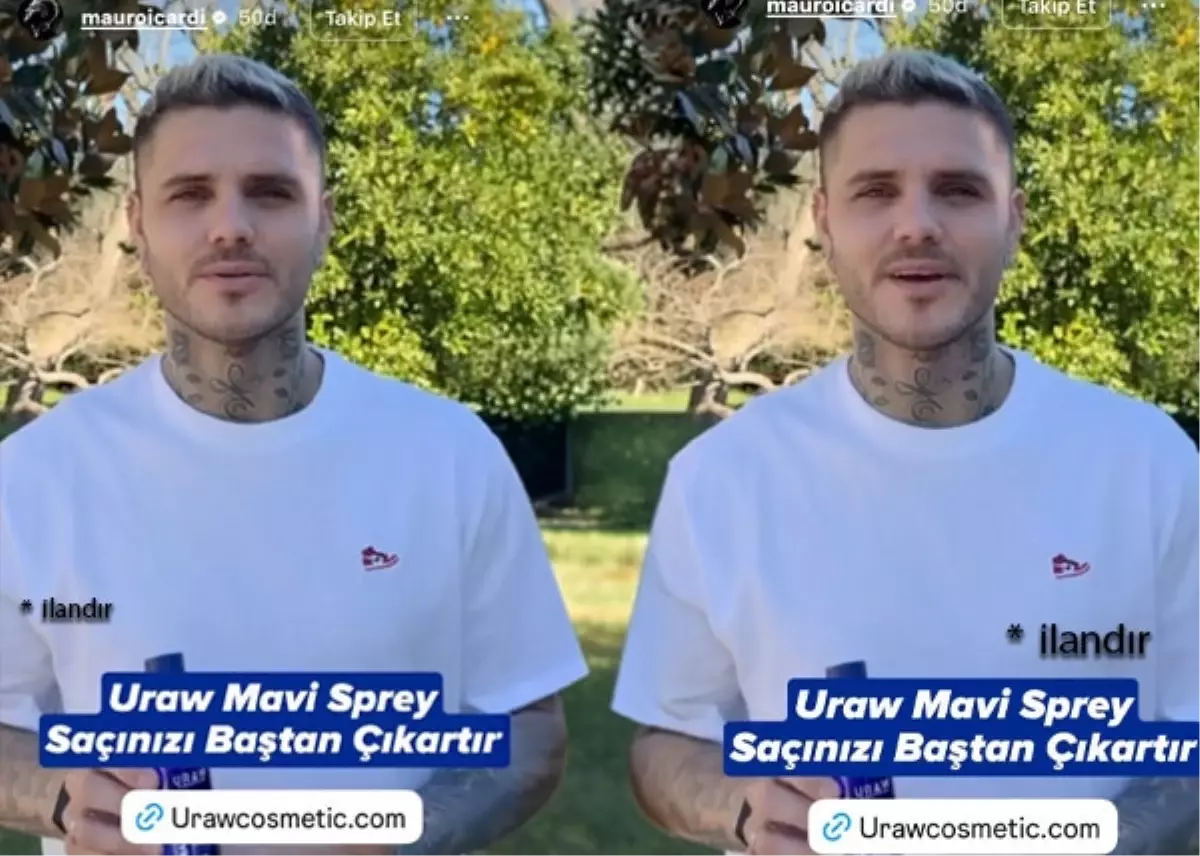 14 Milyon takipçili Icardi'nin paylaşımı gündem oldu: Viral "Mavi Sprey"nin arkasında Türk markası var