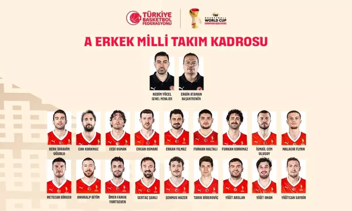 A Milli Erkek Basketbol Takımı'nda Sırbistan maçlarının aday kadrosu belli oldu