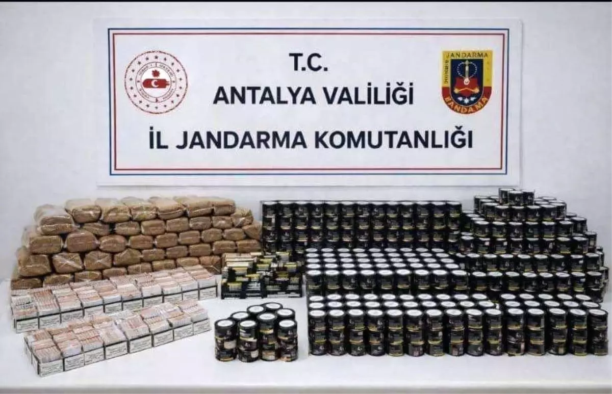 Alanya'da jandarmadan kaçak tütün operasyonu