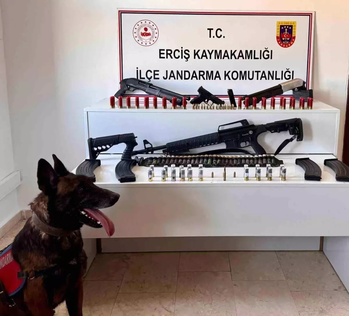 Erciş'te ruhsatsız silah ele geçirildi