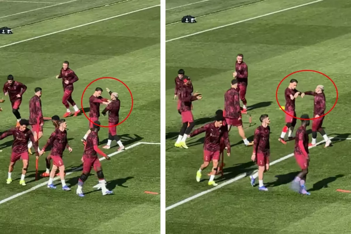 Galatasaray antrenmanında tartışma yaratan görüntüler! Yorum sizin