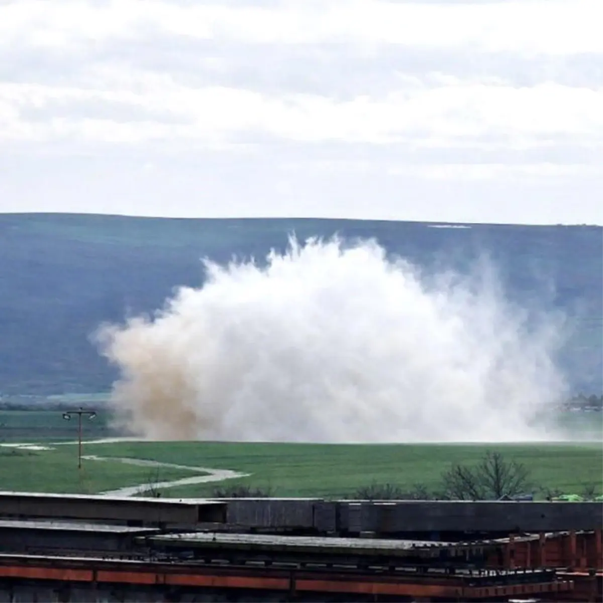 Muratlı çevreyolunda su hattı patladı