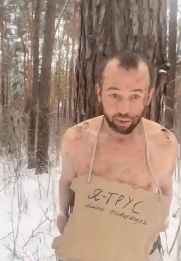 The Russian commander stripped his soldiers and tied them to trees in freezing cold