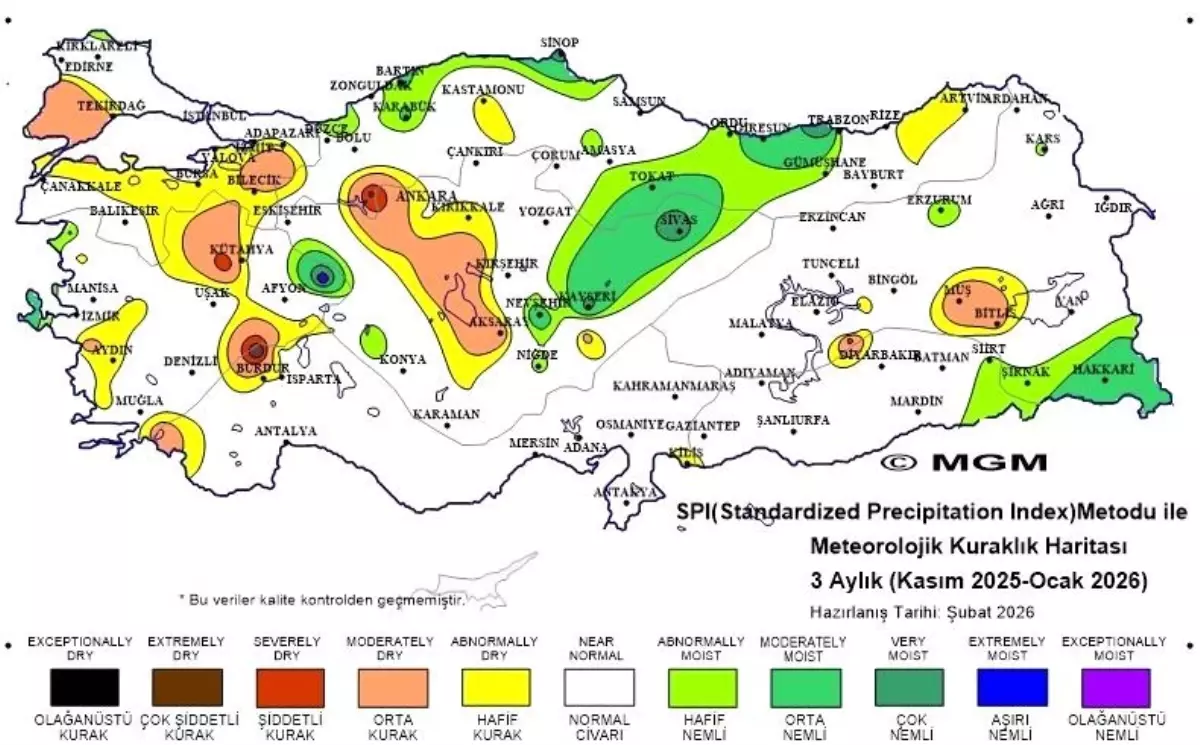 Sivas'ta yağışlar artı, kuraklık riski azaldı