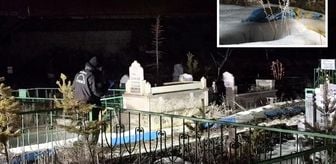 Erzurum'da mezarlıkta poşete sarılı cenin bulundu