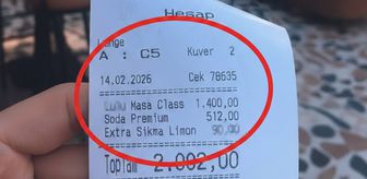 İstanbul'da 'Pes' dedirten hesap pusulası, ekstra limon suyu için için 90 TL istendi