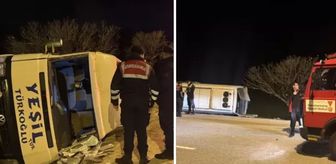 Önce çarptı sonra devrildi! 11 kişi yaralandı