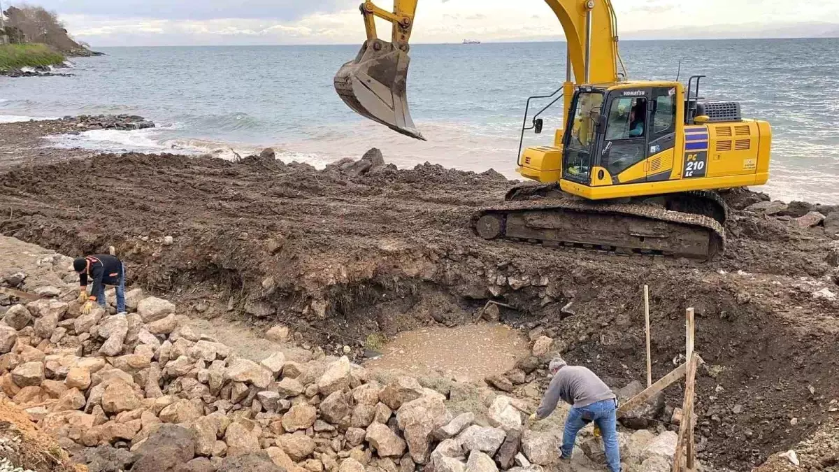Sinop Kadınlar Plajı'na istinat duvarı