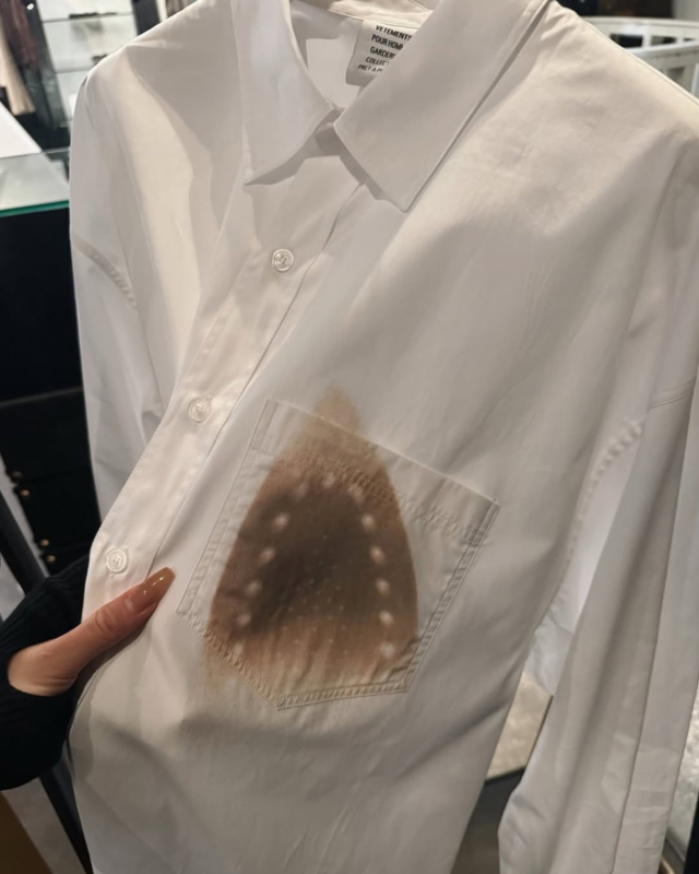 'Iron burn' printed shirt's price is jaw-dropping