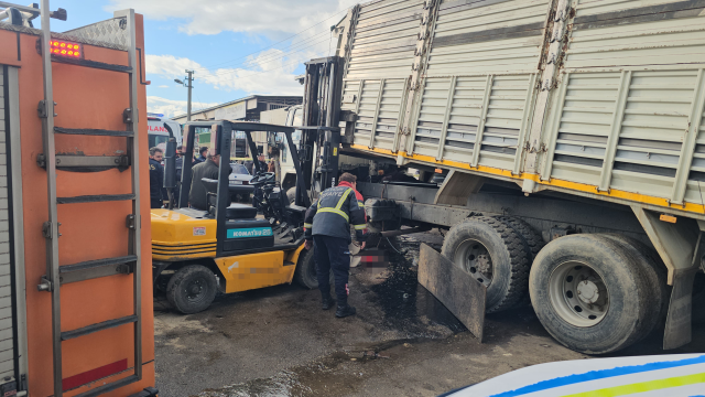 Aydın'da kamyon damperinin altında kalan tamirci ve şoför öldü