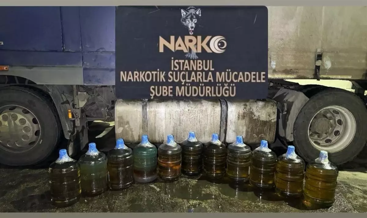 İstanbul'da uyuşturucu operasyonu: 183 kilogram sıvı metamfetamin ele geçirildi