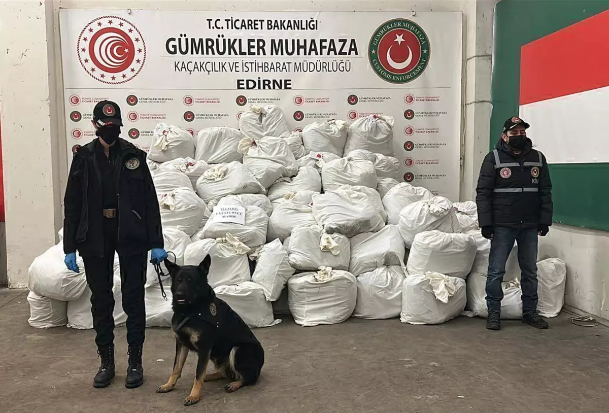 Kapıkule Sınır Kapısı'nda 914 kilo esrar ele geçirildi