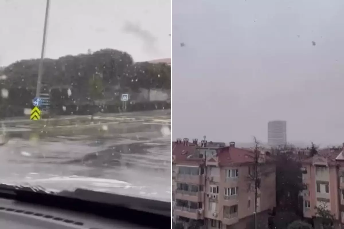 Sıcaklıklar aniden düştü, İstanbul'da kar yağışı başladı