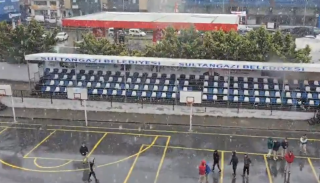 Temperatures suddenly dropped, snow started in 3 districts of Istanbul
