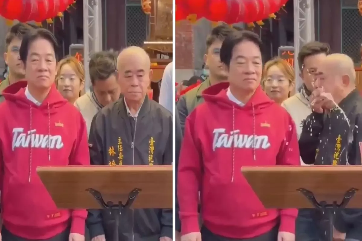 Yıllarca konuşulacak görüntüler! Tapınak başkanı, Cumhurbaşkanının üzerine istifra etti