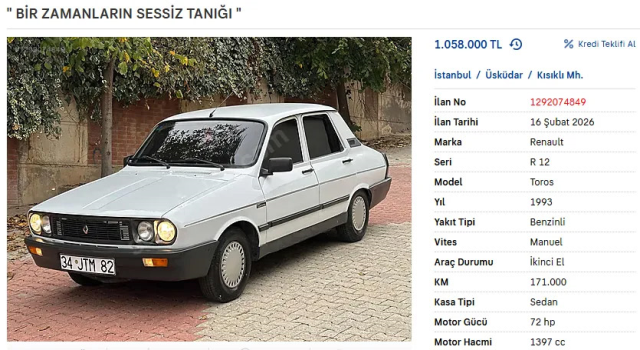 The timing is significant: The JİTEM-registered 'White Toros' has been put up for sale