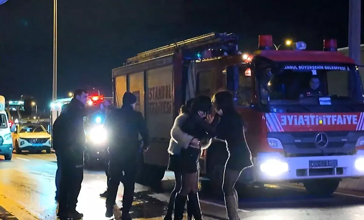 Avcılar'da kaza yerini karıştıran kadınlar kamerada