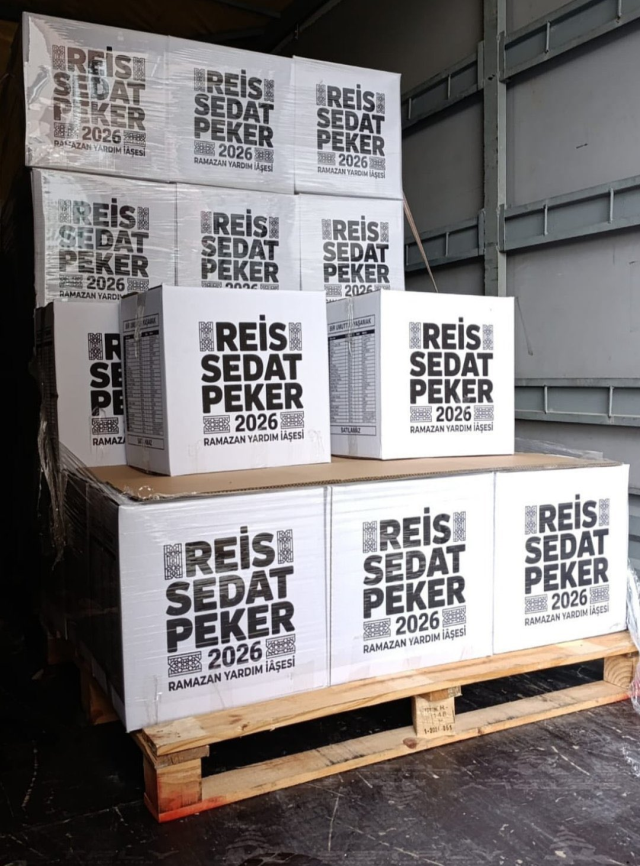 'They will eat the same thing as my children' he said! Here are the items from the package prepared by Sedat Peker