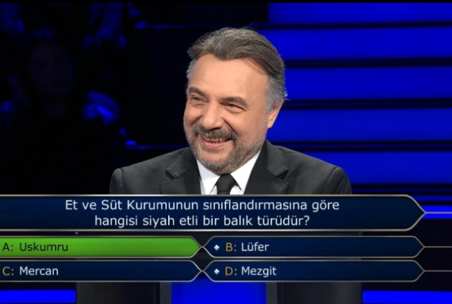 Et ve Süt Kurumunun sınıflandırmasına göre hangisi siyah etli bir balık türüdür?