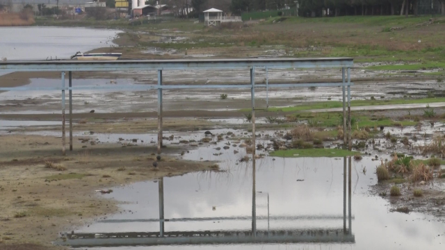 Factories have drawn tons of water from Lake Iznik, which has receded by 200 meters