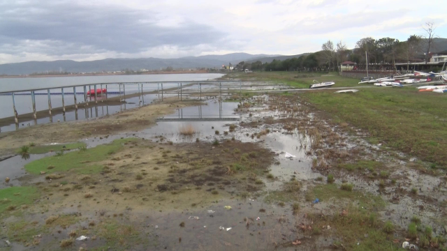 Factories have drawn tons of water from Lake Iznik, which has receded by 200 meters