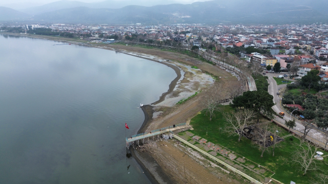 Factories have drawn tons of water from Lake Iznik, which has receded by 200 meters
