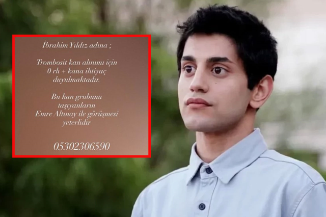 Call for blood for young actor İbrahim Yıldız
