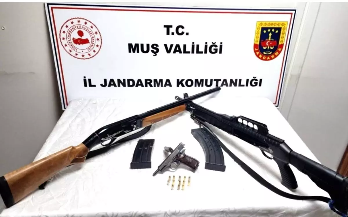 Muş'ta ruhsatsız silah operasyonu: 3 şüpheli gözaltına alındı