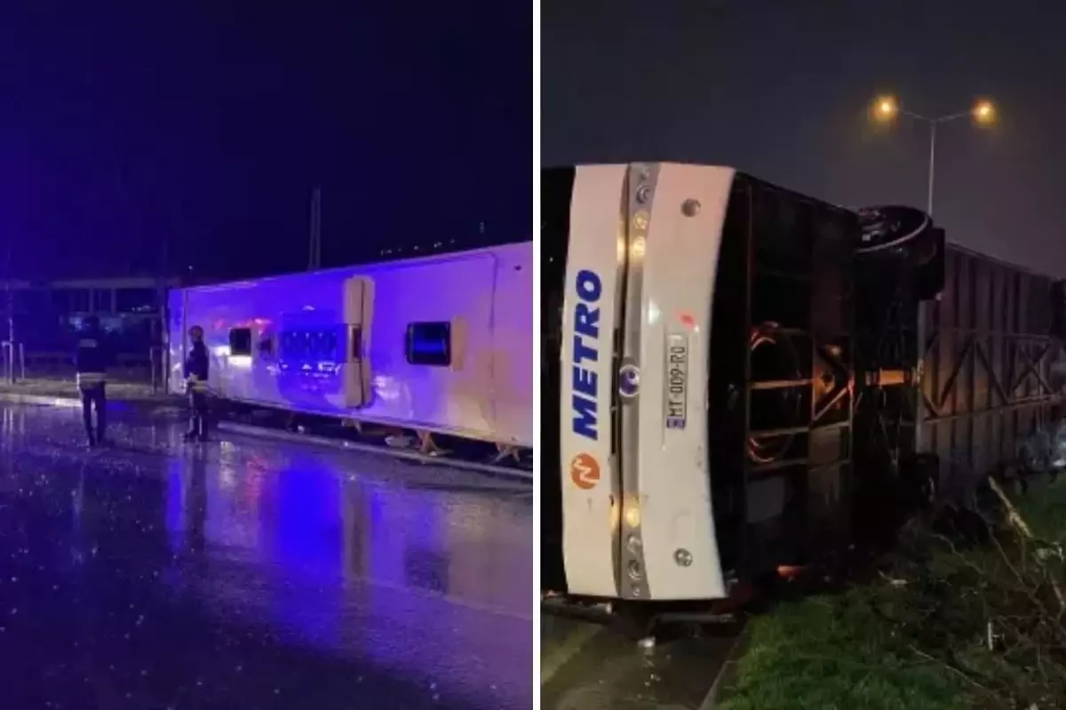 Samsun'da yolcu otobüsü devrildi! Çok sayıda yaralı var