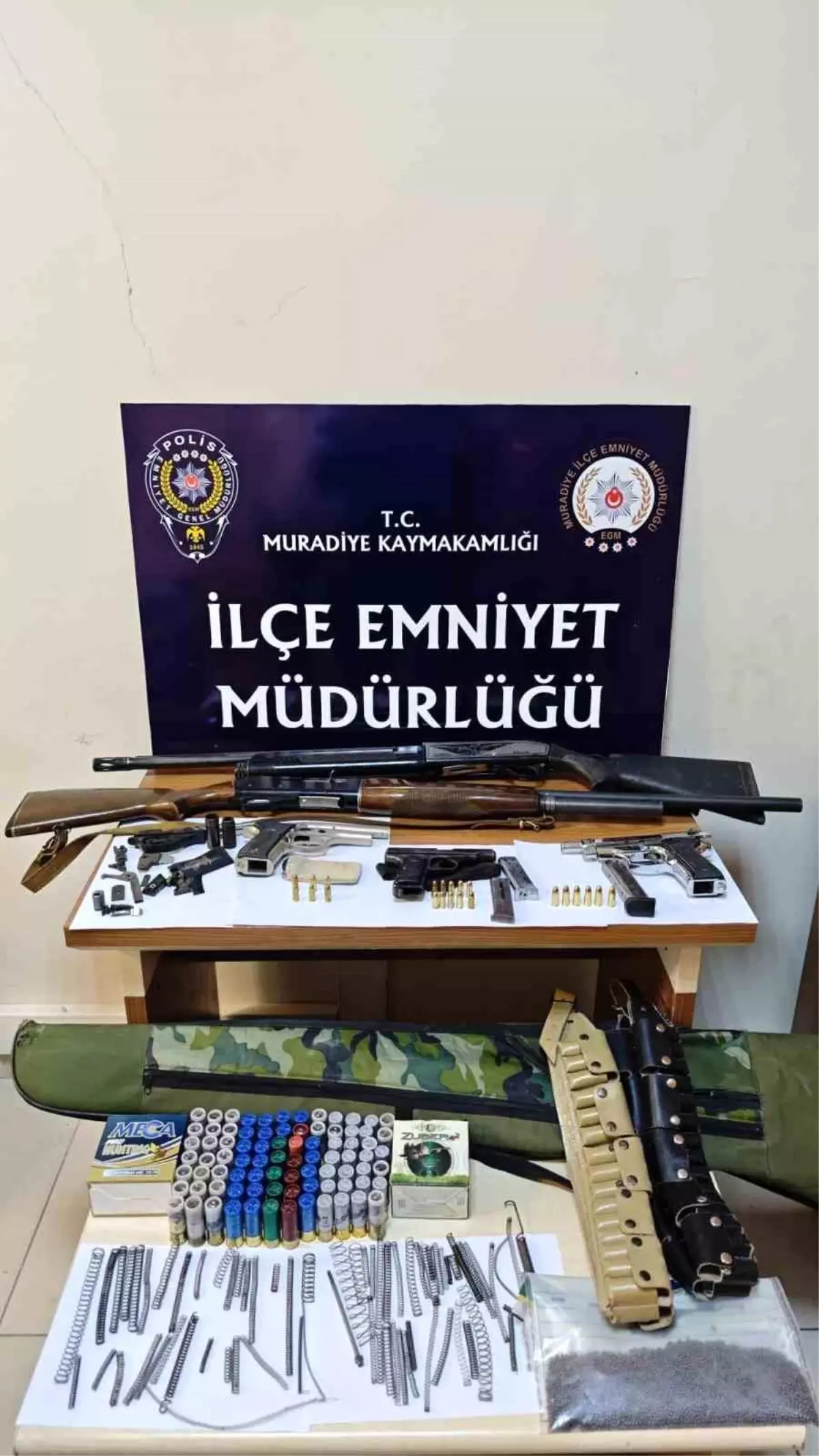 Van'da çok sayıda silah ve mühimmat ele geçirildi