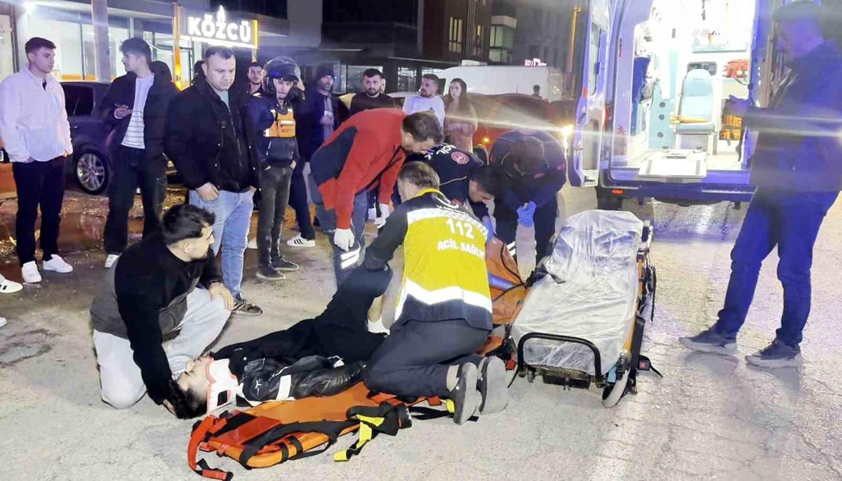 Aksaray'da otomobil ile motosiklet çarpıştı, sürücü ağır yaralı