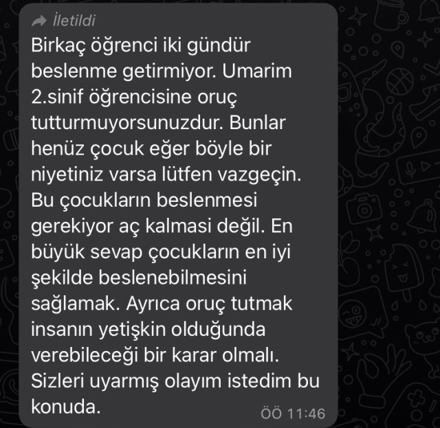 ogretmenin oruc tutan cocugun velisine gonderdigi 19586579 7043 m