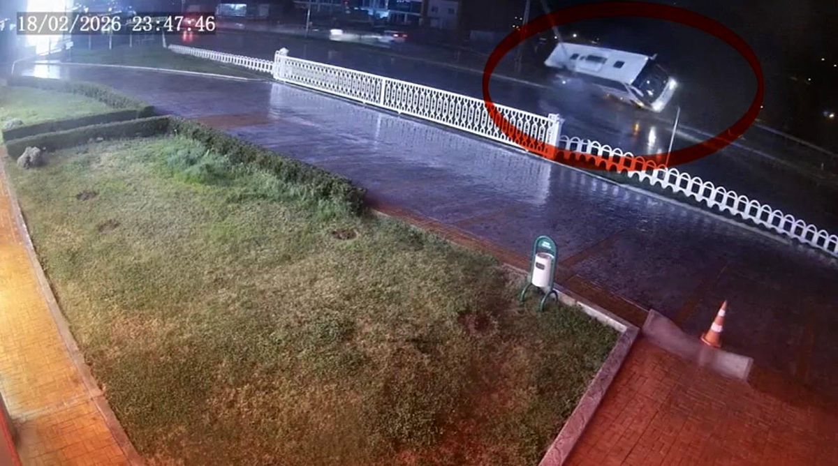 Samsun'da 7 kişinin yaralandığı kazanın kamera görüntüsü ortaya çıktı