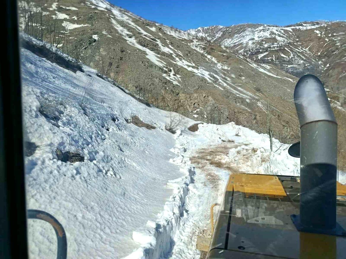 Bingöl'de kar ve heyelandan dolayı kapanan köy yolları açılıyor