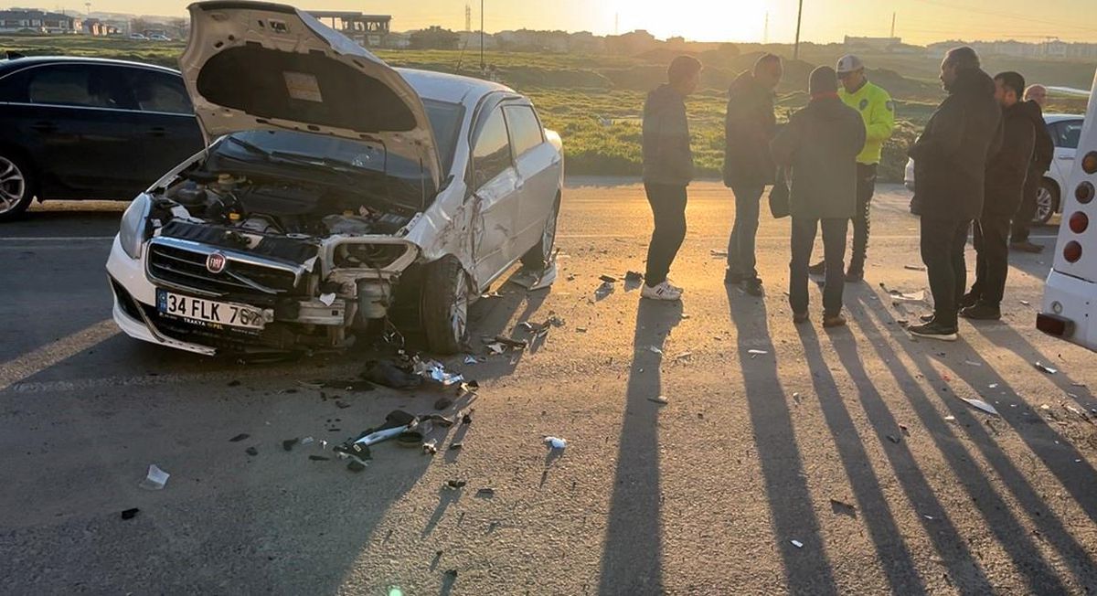 Çorlu'da zincirleme kaza: 1 yaralı