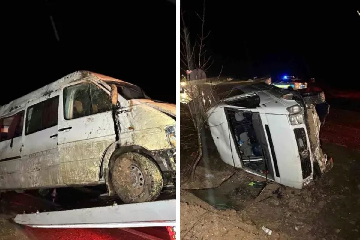 İşçi servisi şarampole devrildi! Çok sayıda yaralı var