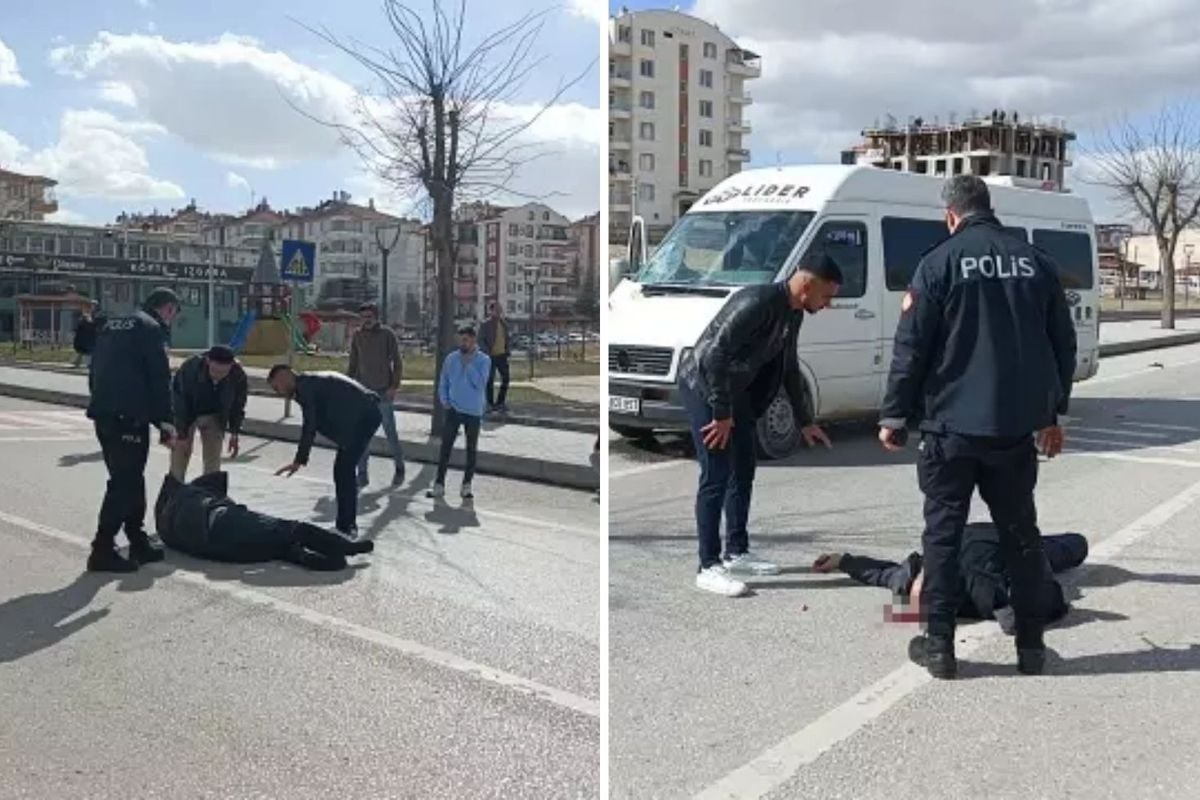 Minibüsün çarptığı yaya 32 metre ileriye fırladı