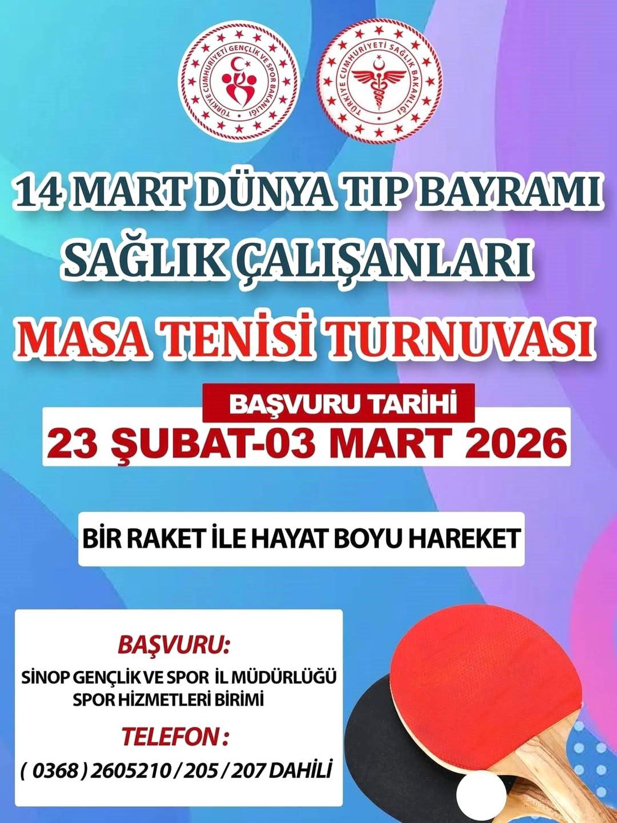Sinop'ta sağlık çalışanları sporla buluşuyor