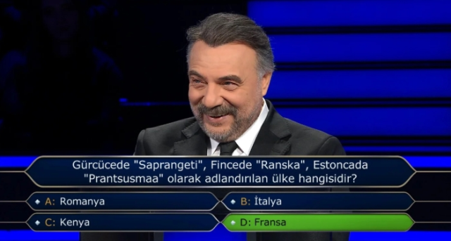 Gürcücede 'Saprangeti', Fincede 'Ranska', Estoncada 'Prantsusmaa' olarak adlandırılan ülke hangisidir?