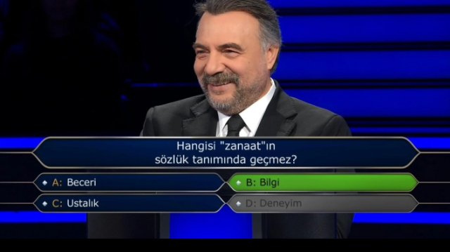 Hangisi 'zanaat'in sözlük tanımında geçmez?